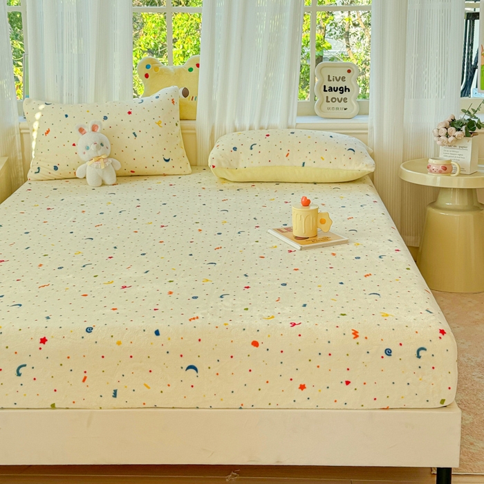 91家纺网 家纺一手货源 找家纺 澜妃 2025新款高克重软软糯糯牛奶绒单床笠CL系列（小红书推荐） CL-芝士酪