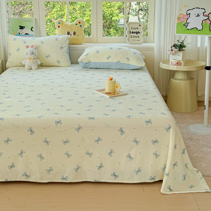 91家纺网 家纺一手货源 找家纺 澜妃 2025新款高克重软软糯糯牛奶绒单床单CD系列（小红书推荐） CD-梦幻