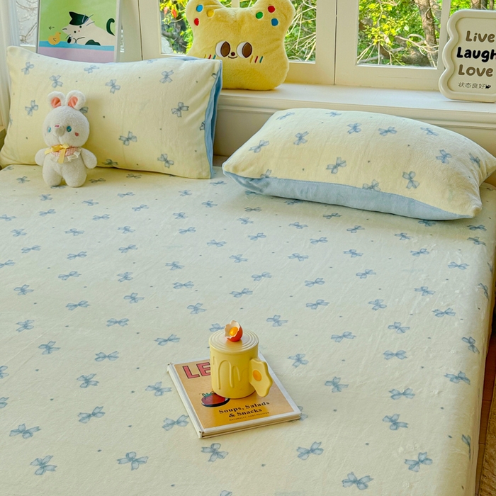 91家纺网 家纺一手货源 找家纺 澜妃 2025新款高克重软软糯糯牛奶绒单床单CD系列（小红书推荐） CD-梦幻