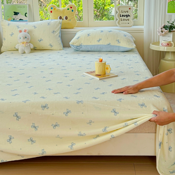 91家纺网 家纺一手货源 找家纺 澜妃 2025新款高克重软软糯糯牛奶绒单床单CD系列（小红书推荐） CD-梦幻