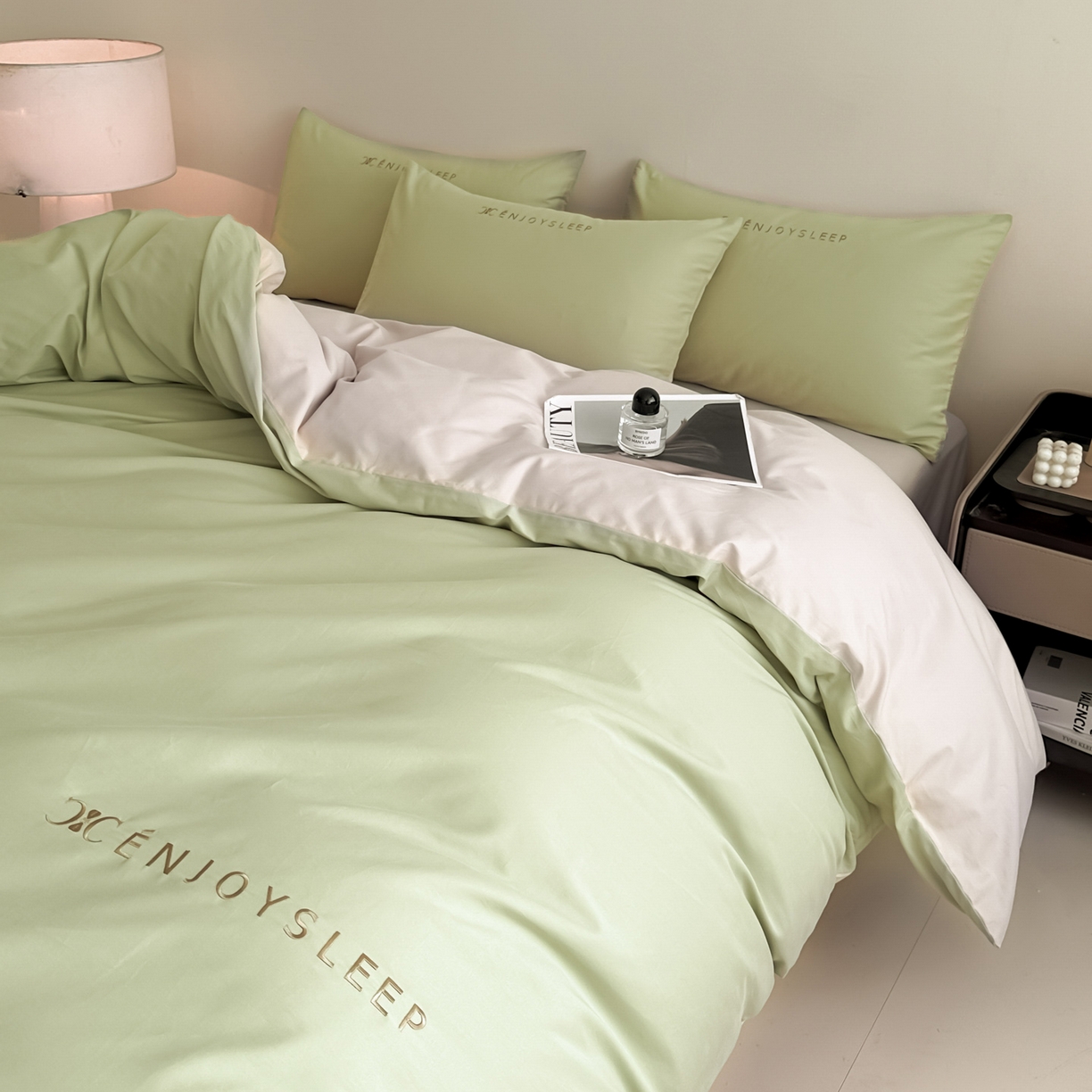 91家纺网 家纺一手货源 找家纺 （总）拼社家纺 2025秋冬A类全棉加厚磨毛四件套刺绣纯棉不掉毛四件套-缪斯（提供买家秀）