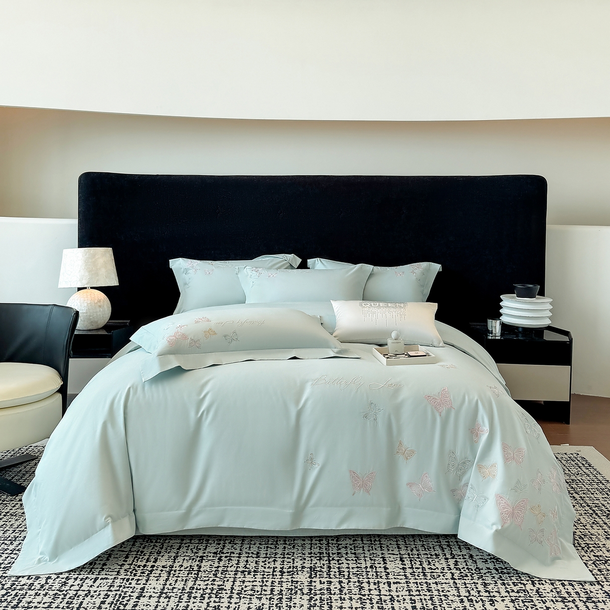 91家纺网 家纺一手货源 找家纺 （总）家居1号家纺 2025新款超细旦纯棉磨毛四件套-蝶舞（控价标准288加大308 会员优惠10元）