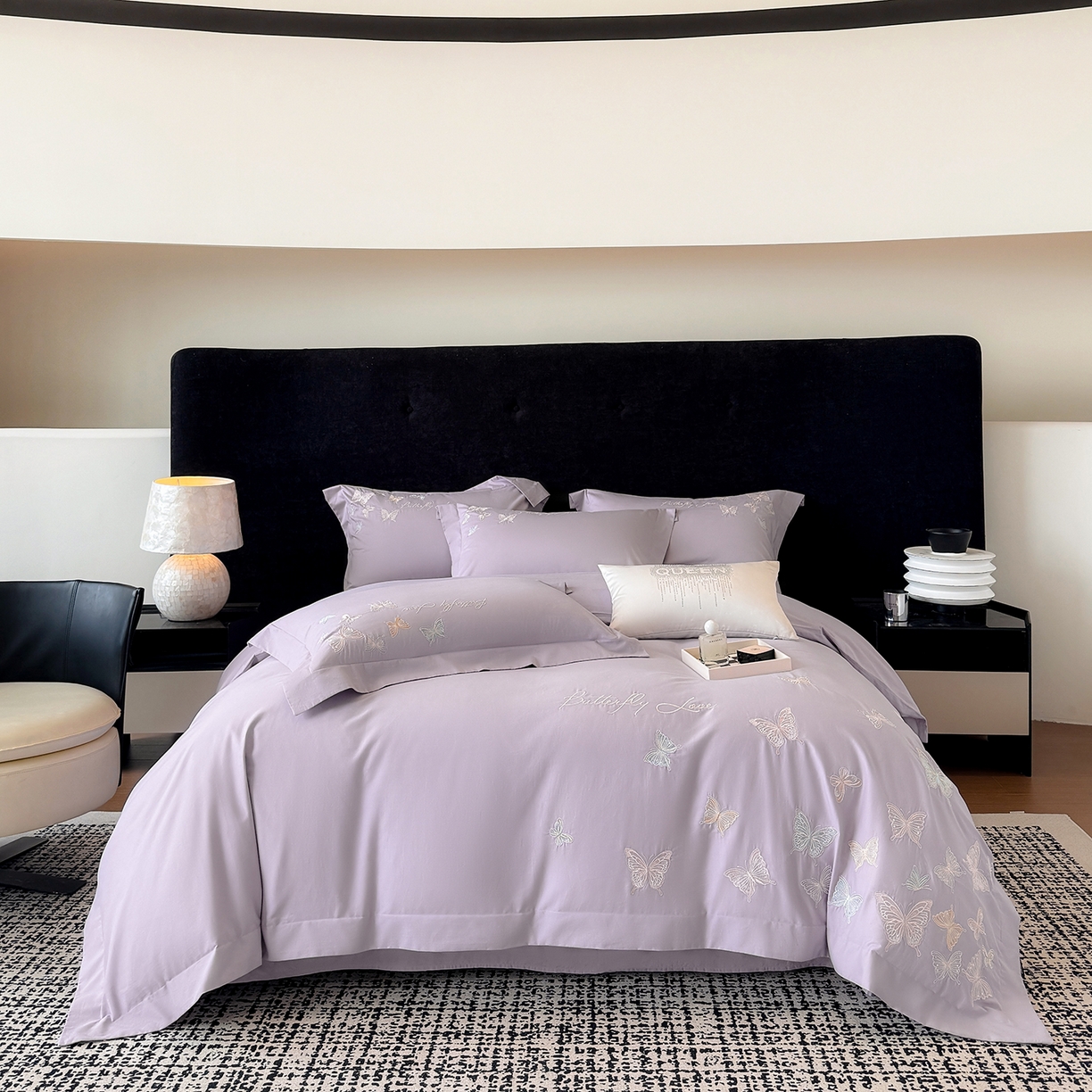 91家纺网 家纺一手货源 找家纺 （总）家居1号家纺 2025新款超细旦纯棉磨毛四件套-蝶舞（控价标准288加大308 会员优惠10元）