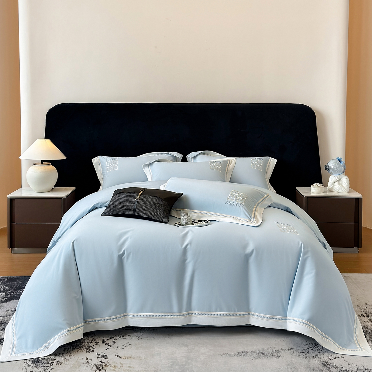 91家纺网 家纺一手货源 找家纺 （总）家居1号 2025新款四季款活性数码印花 纯棉亚麻四件套