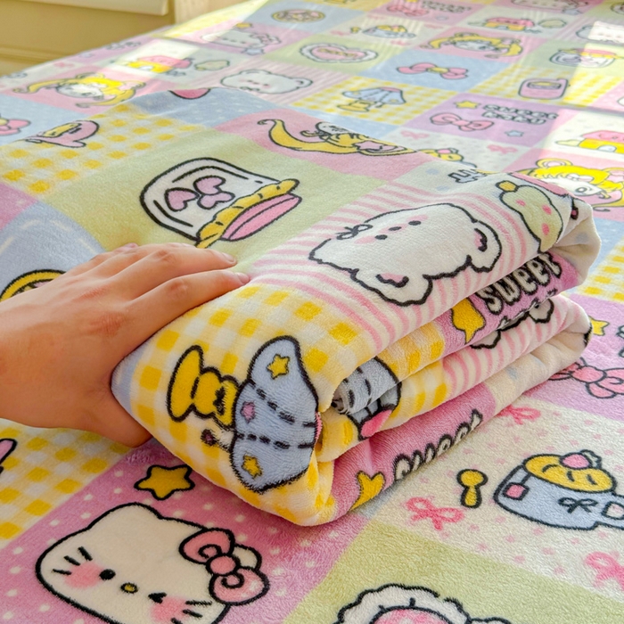 91家纺网 家纺一手货源 找家纺 澜妃 2025新款高克重软软糯糯牛奶绒单床单CD系列（小红书推荐） CD-少女心