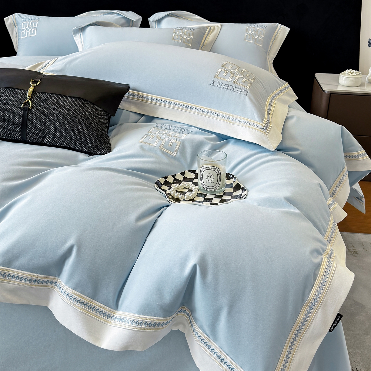 91家纺网 家纺一手货源 找家纺 （总）家居1号家纺 2025新款超细旦全棉磨毛四件套-梵西（控价标准288加大308 会员优惠10元）