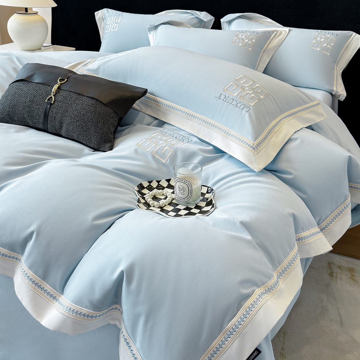 91家纺网 家纺一手货源 找家纺 （总）家居1号家纺 2025新款超细旦全棉磨毛四件套-梵西（控价标准288加大308 会员优惠10元）