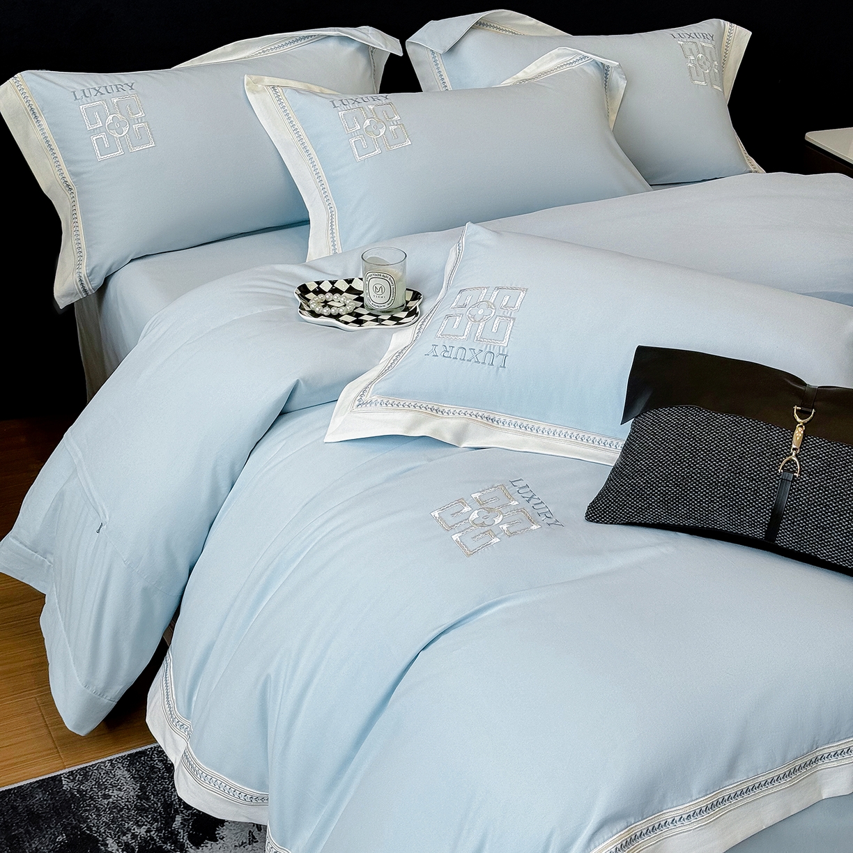 91家纺网 家纺一手货源 找家纺 （总）家居1号家纺 2025新款超细旦全棉磨毛四件套-梵西（控价标准288加大308 会员优惠10元）