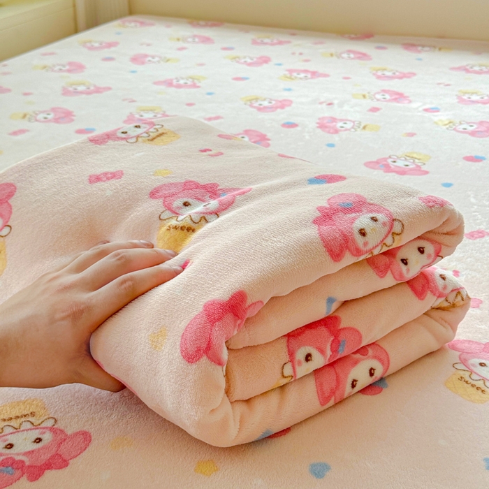 91家纺网 家纺一手货源 找家纺 澜妃 2025新款高克重软软糯糯牛奶绒单床单CD系列（小红书推荐） CD-小美甜品屋