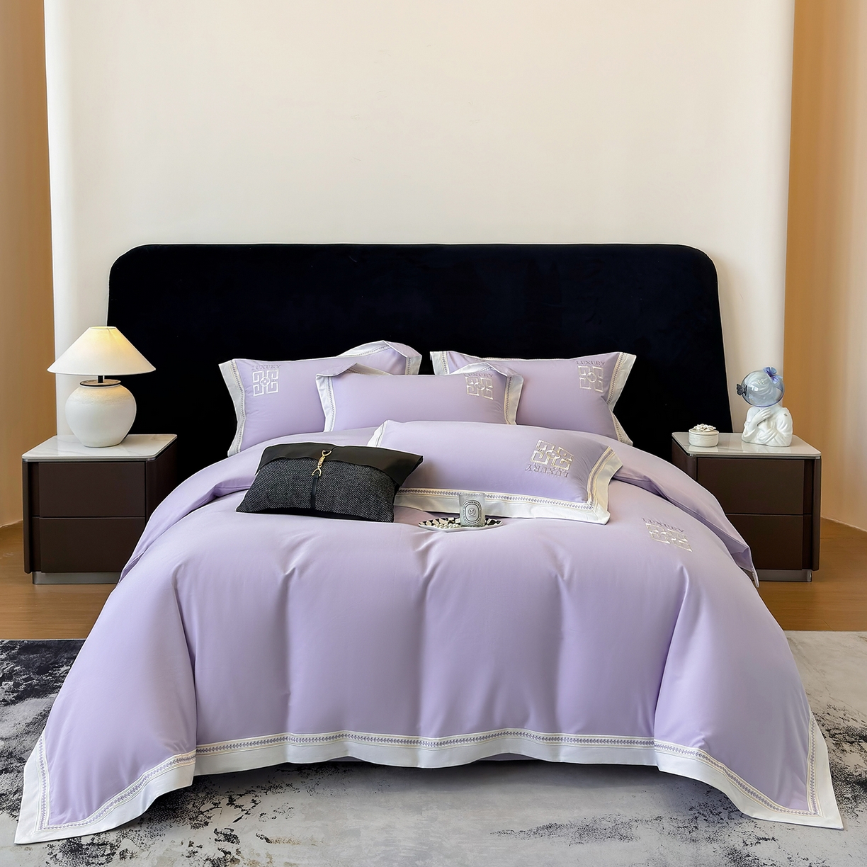 91家纺网 家纺一手货源 找家纺 （总）家居1号家纺 2025新款超细旦全棉磨毛四件套-梵西（控价标准288加大308 会员优惠10元）