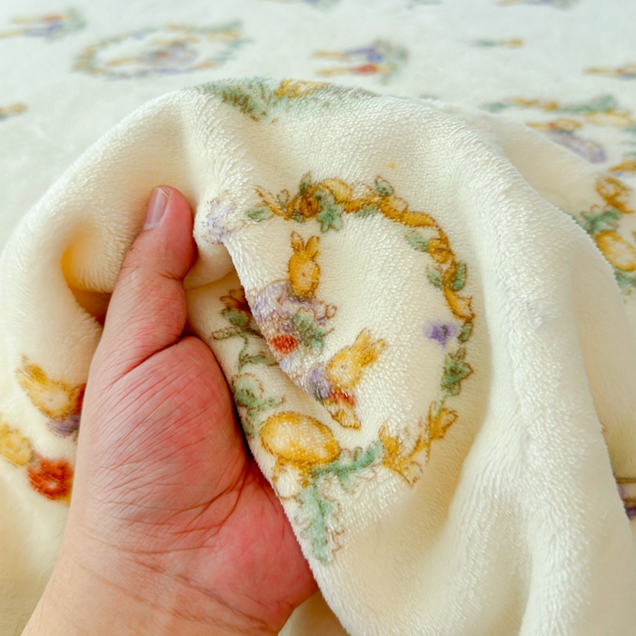 91家纺网 家纺一手货源 找家纺 澜妃 2025新款高克重软软糯糯牛奶绒单床单CD系列（小红书推荐） CD-小兔幻境