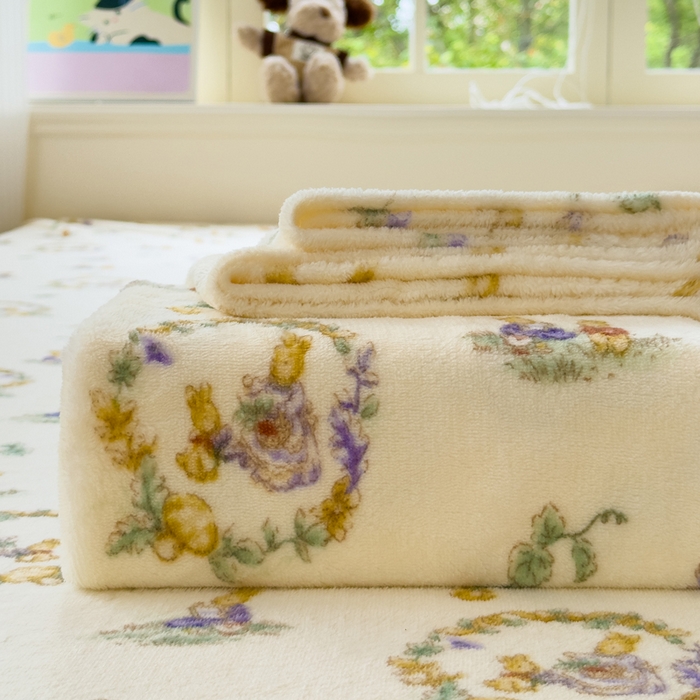 91家纺网 家纺一手货源 找家纺 澜妃 2025新款高克重软软糯糯牛奶绒单床单CD系列（小红书推荐） CD-小兔幻境