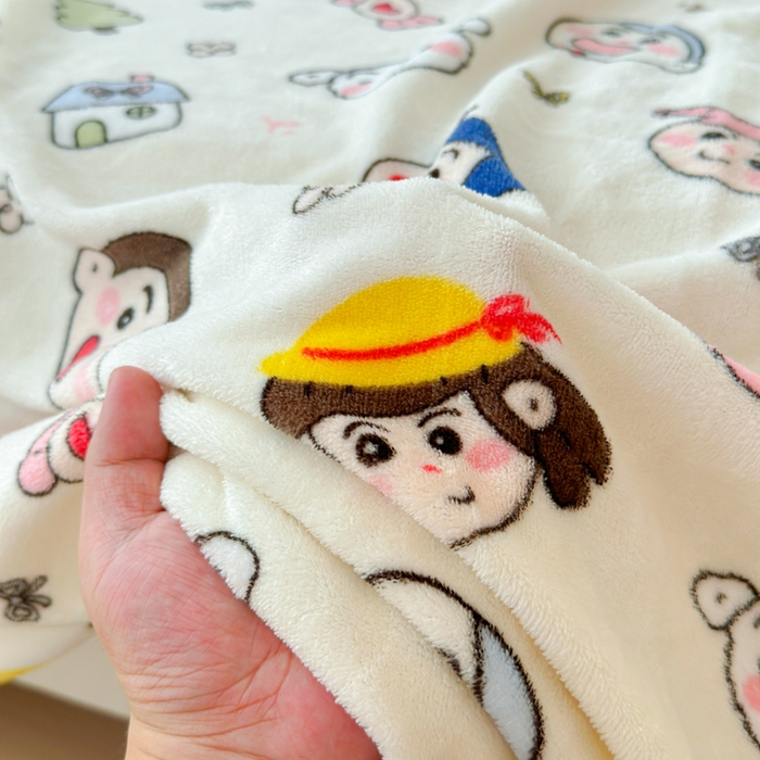 91家纺网 家纺一手货源 找家纺 澜妃 2025新款高克重软软糯糯牛奶绒单床单CD系列（小红书推荐） CD-小小新