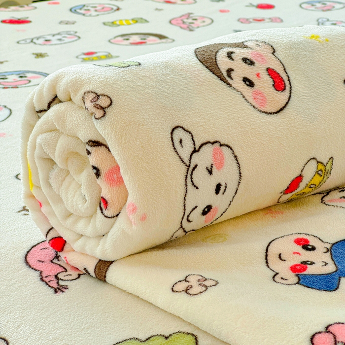 91家纺网 家纺一手货源 找家纺 澜妃 2025新款高克重软软糯糯牛奶绒单床单CD系列（小红书推荐） CD-小小新