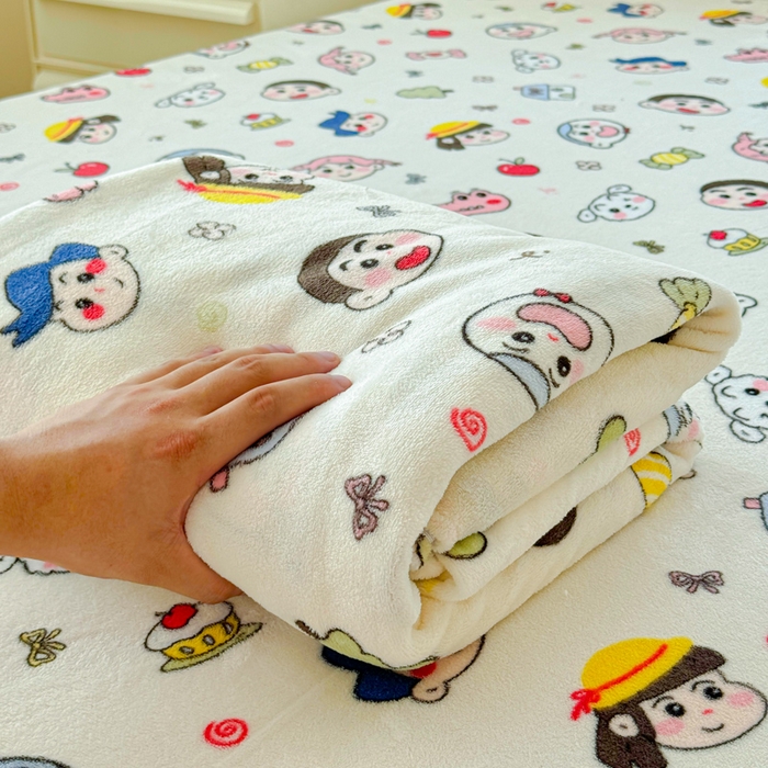 91家纺网 家纺一手货源 找家纺 澜妃 2025新款高克重软软糯糯牛奶绒单床单CD系列（小红书推荐） CD-小小新