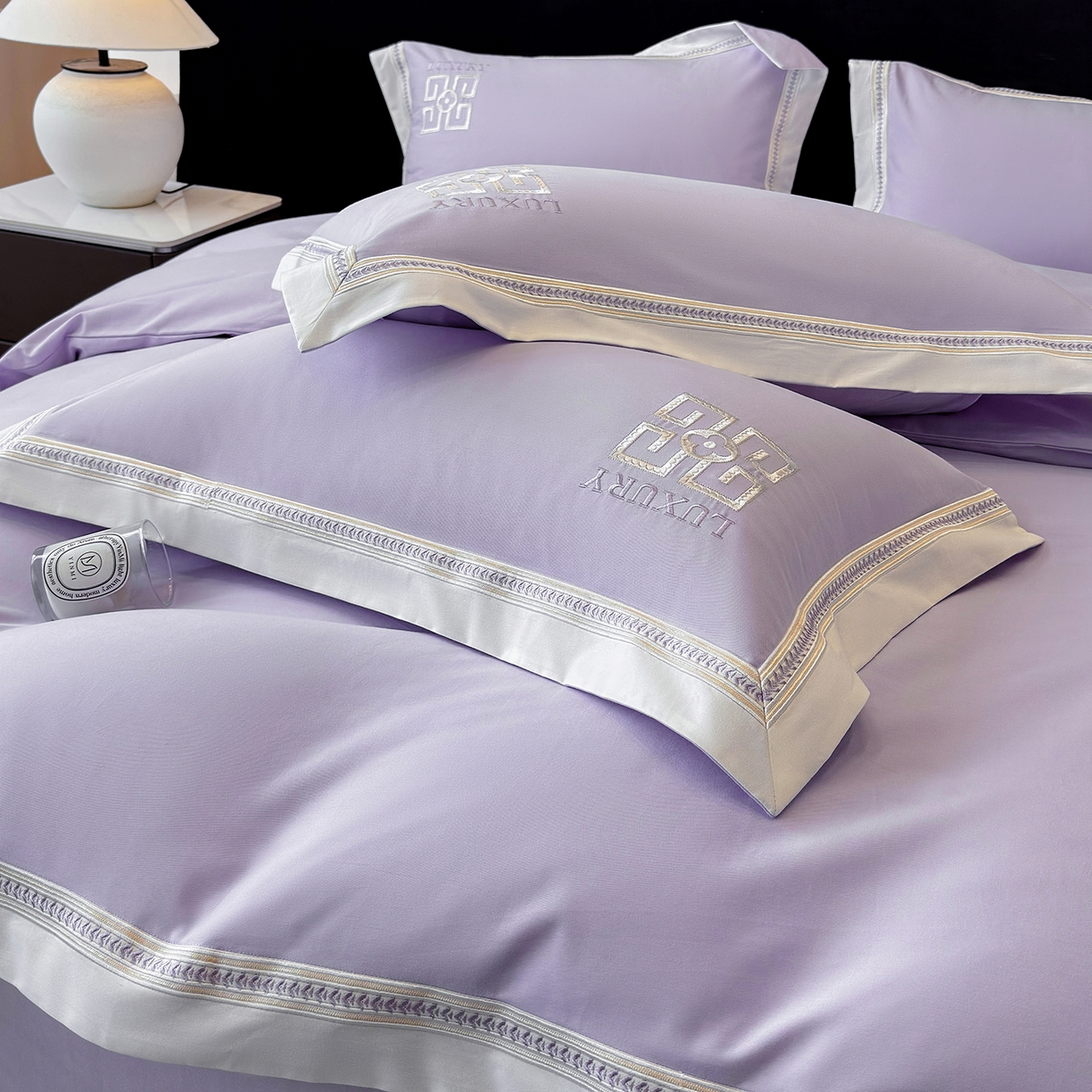 91家纺网 家纺一手货源 找家纺 家居1号家纺 2025新款超细旦全棉磨毛四件套-梵西（控价标准288加大308 会员优惠10元） 梵西-糖果紫