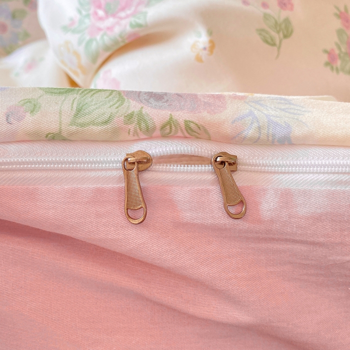 91家纺网 家纺一手货源 找家纺 凌鼎 2025新款多规格掉边13070全棉四件套安然花语