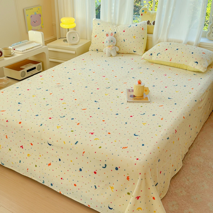 91家纺网 家纺一手货源 找家纺 澜妃 2025新款高克重软软糯糯牛奶绒单床单CD系列（小红书推荐） CD-芝士酪