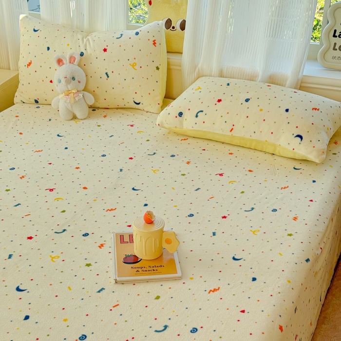 91家纺网 家纺一手货源 找家纺 澜妃 2025新款高克重软软糯糯牛奶绒单床单CD系列（小红书推荐） CD-芝士酪