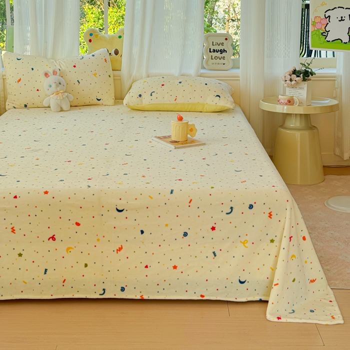 91家纺网 家纺一手货源 找家纺 澜妃 2025新款高克重软软糯糯牛奶绒单床单CD系列（小红书推荐） CD-芝士酪