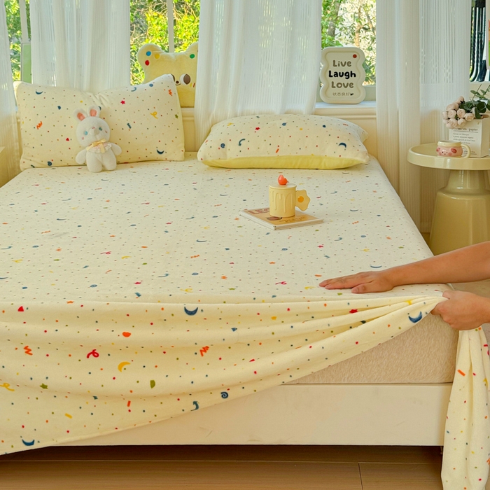 91家纺网 家纺一手货源 找家纺 澜妃 2025新款高克重软软糯糯牛奶绒单床单CD系列（小红书推荐） CD-芝士酪