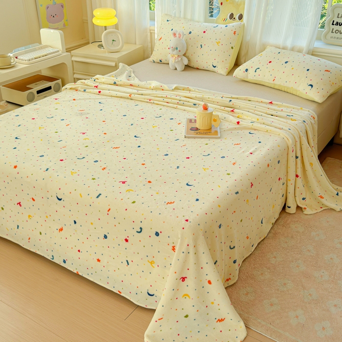 91家纺网 家纺一手货源 找家纺 澜妃 2025新款高克重软软糯糯牛奶绒单床单CD系列（小红书推荐） CD-芝士酪