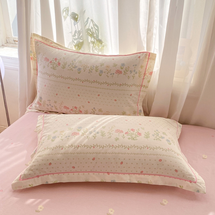 91家纺网 家纺一手货源 找家纺 凌鼎 2025新款多规格掉边13070全棉四件套粉色恋歌