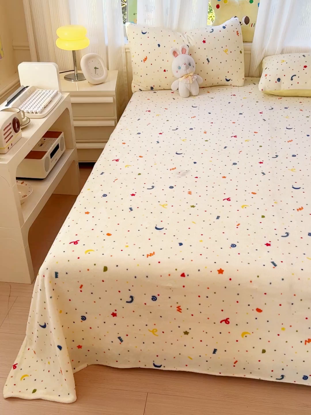 91家纺网 家纺一手货源 找家纺 澜妃 2025新款高克重软软糯糯牛奶绒单床单CD系列（小红书推荐） CD-芝士酪