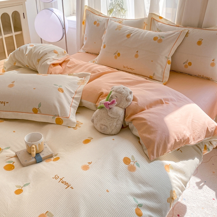 91家纺网 家纺一手货源 找家纺 凌鼎 2025新款多规格掉边13070全棉四件套欢乐碰碰熊