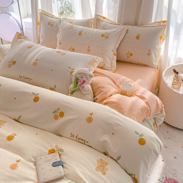 91家纺网 家纺一手货源 找家纺 凌鼎 2025新款多规格掉边13070全棉四件套欢乐碰碰熊