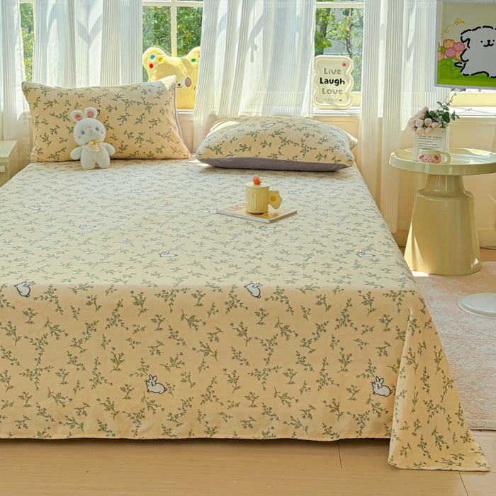 91家纺网 家纺一手货源 找家纺 澜妃 2025新款高克重软软糯糯牛奶绒单床单CD系列（小红书推荐） CD-枝枝兔