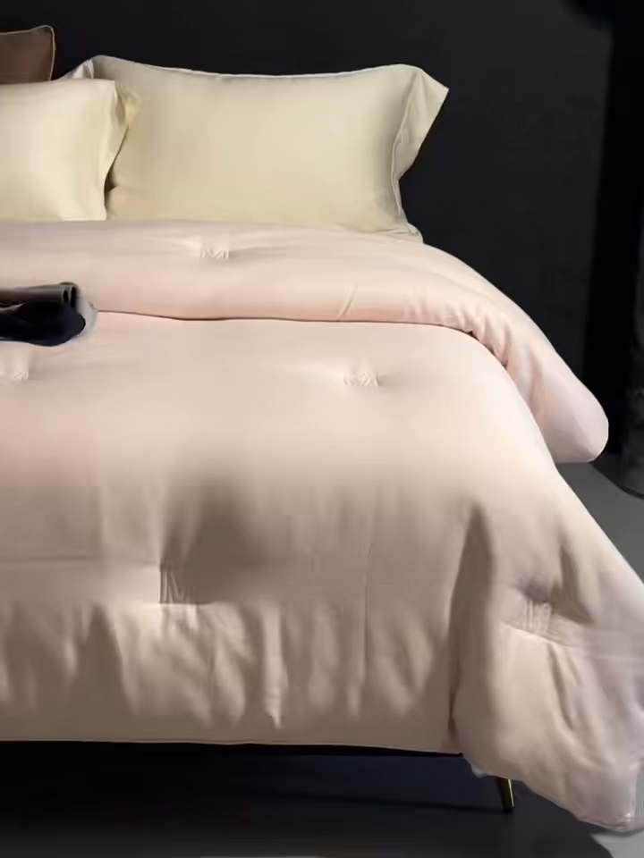 91家纺网 家纺一手货源 找家纺 南通朵美纺织品有限公司 2025新款3M新雪丽高效暖绒被被子被芯 新雪丽-浅粉