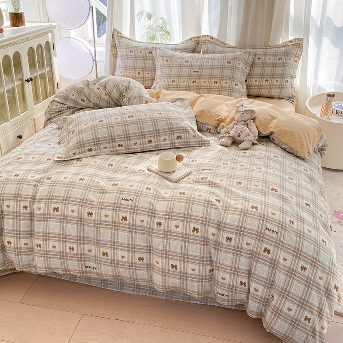 91家纺网 家纺一手货源 找家纺 凌鼎 2025新款多规格掉边13070全棉四件套时光记忆