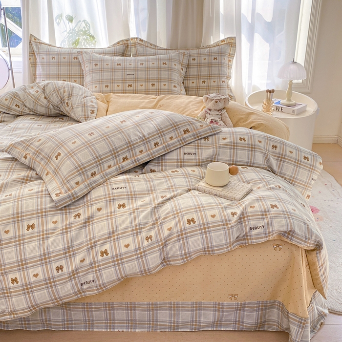 凌鼎 2025新款多规格掉边13070全棉四件套时光记忆