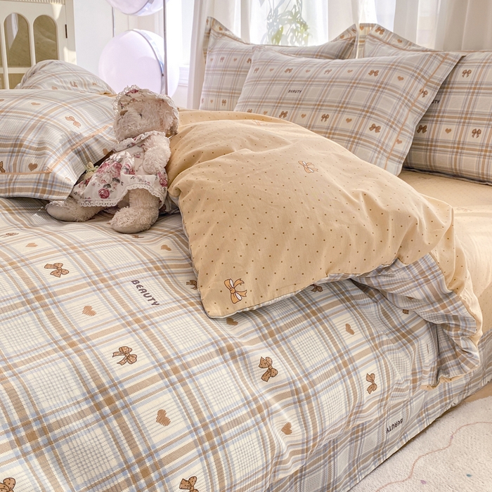 91家纺网 家纺一手货源 找家纺 凌鼎 2025新款多规格掉边13070全棉四件套时光记忆