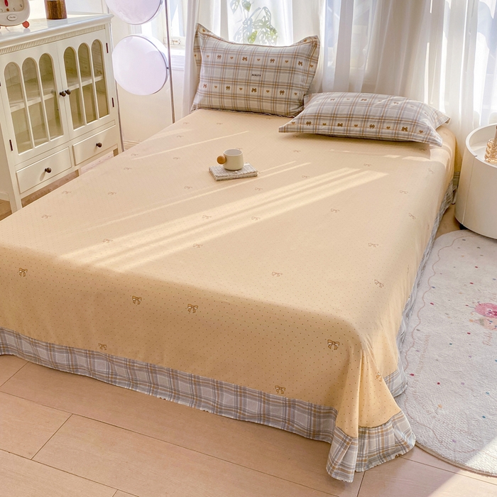 91家纺网 家纺一手货源 找家纺 凌鼎 2025新款多规格掉边13070全棉四件套时光记忆