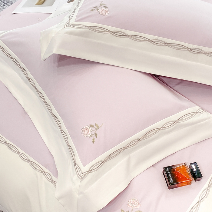 91家纺网 家纺一手货源 找家纺 丞音家纺 2025新款秋冬新款轻奢超细旦长绒棉细磨毛超柔加厚刺绣四件套纯棉全棉床单绣花床品床笠-艾薇尔系列 艾薇尔-木槿紫