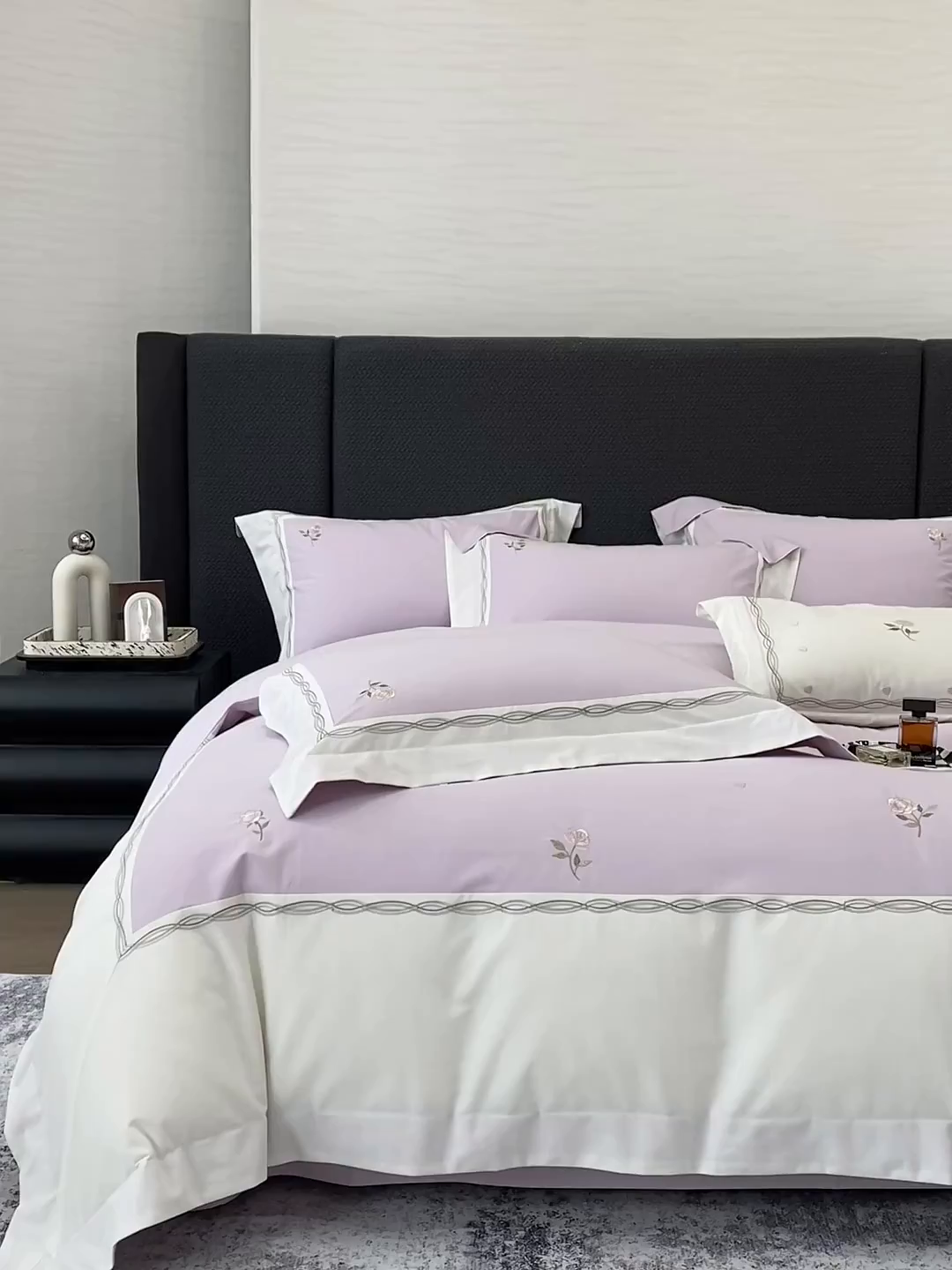 91家纺网 家纺一手货源 找家纺 （总）丞音家纺 2025新款秋冬新款轻奢超细旦长绒棉细磨毛超柔加厚刺绣四件套纯棉全棉床单绣花床品床笠-艾薇尔系列