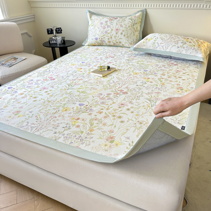 91家纺网 家纺一手货源 找家纺 （总）宜代光年 2025新款数码印花冰藤席