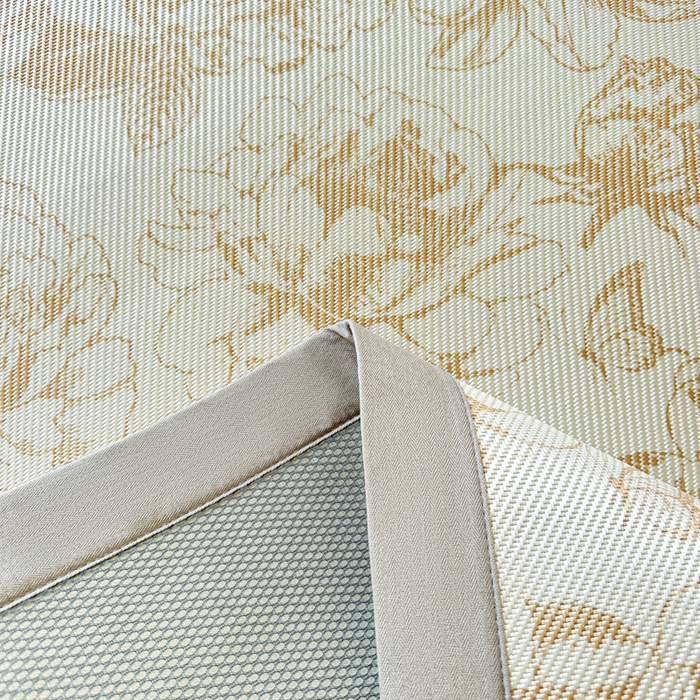 91家纺网 家纺一手货源 找家纺 宜代光年 2025新款数码印花冰藤席 床席-冰藤牡丹 咖