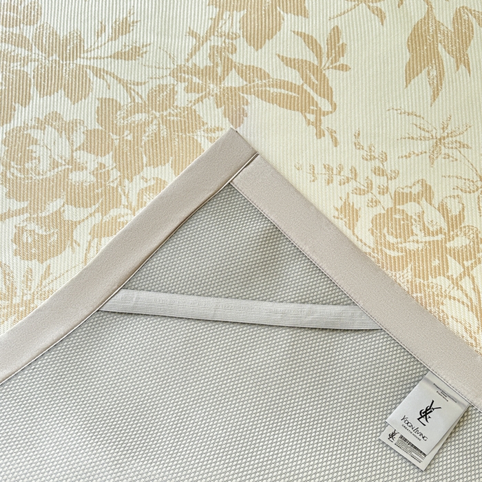 91家纺网 家纺一手货源 找家纺 宜代光年 2025新款数码印花冰藤席 床席-冰藤繁花 咖