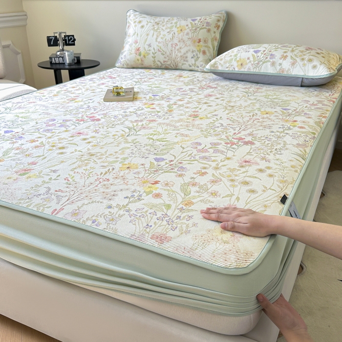 91家纺网 家纺一手货源 找家纺 （总）宜代光年 2025新款数码印花冰藤席