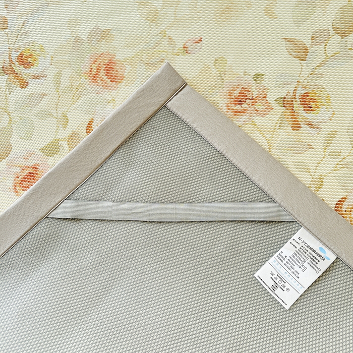 91家纺网 家纺一手货源 找家纺 宜代光年 2025新款数码印花冰藤席 床席-冰藤玉琼枝 米黄