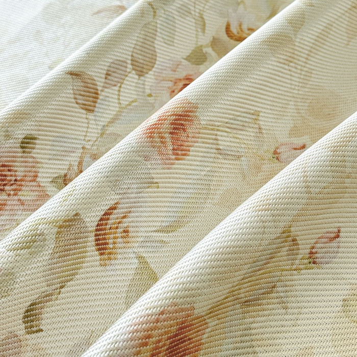 91家纺网 家纺一手货源 找家纺 宜代光年 2025新款数码印花冰藤席 床席-冰藤玉琼枝 米黄