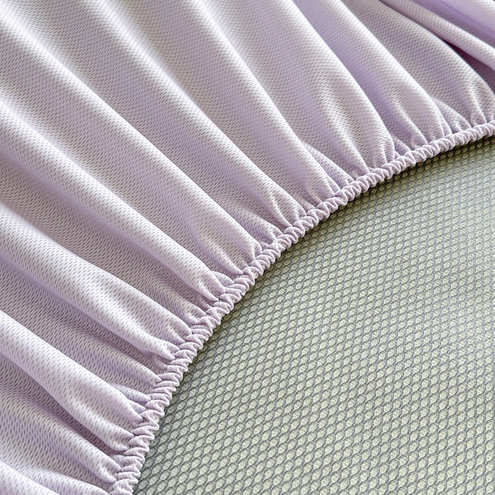 91家纺网 家纺一手货源 找家纺 宜代光年 2025新款数码印花冰藤席 床笠-冰藤繁花 紫