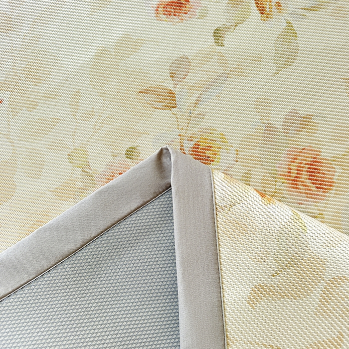 91家纺网 家纺一手货源 找家纺 宜代光年 2025新款数码印花冰藤席 床席-冰藤玉琼枝 米黄