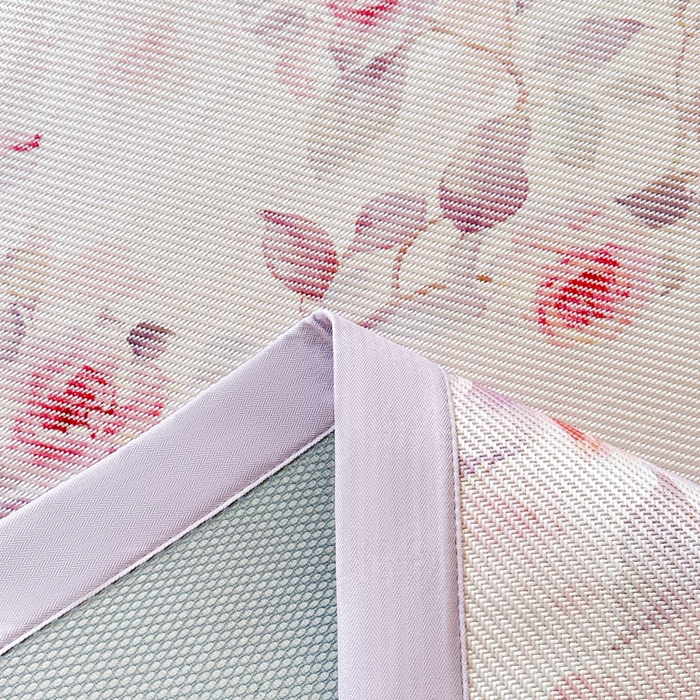 91家纺网 家纺一手货源 找家纺 宜代光年 2025新款数码印花冰藤席 床席-冰藤玉琼枝 粉