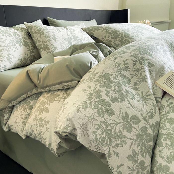 91家纺网 家纺一手货源 找家纺 （总）宜代光年 2025新款色织水洗棉提花四件套（第一批）