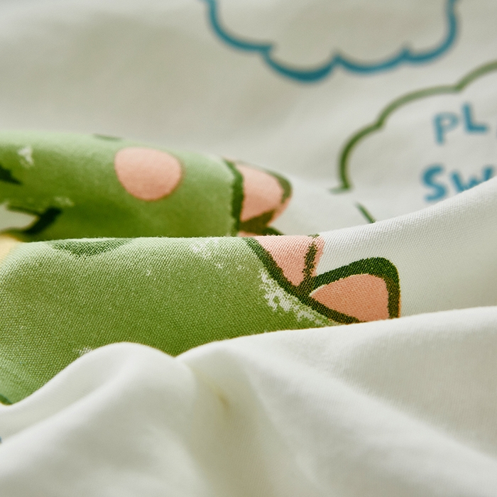 91家纺网 家纺一手货源 找家纺 中国龙家纺 2023新款A类水洗棉豆豆绒加厚冬被 恐龙乐园