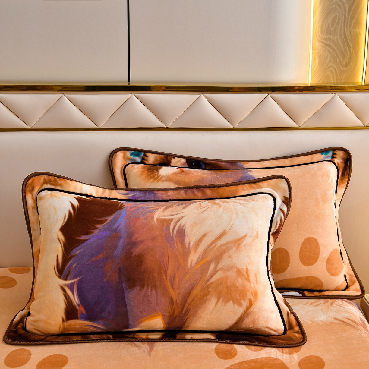 91家纺网 家纺一手货源 找家纺 缘莉娜家纺 2025高克重8斤牛奶绒四件套金貂绒法莱绒加厚保暖直播电商爆款 布偶喵